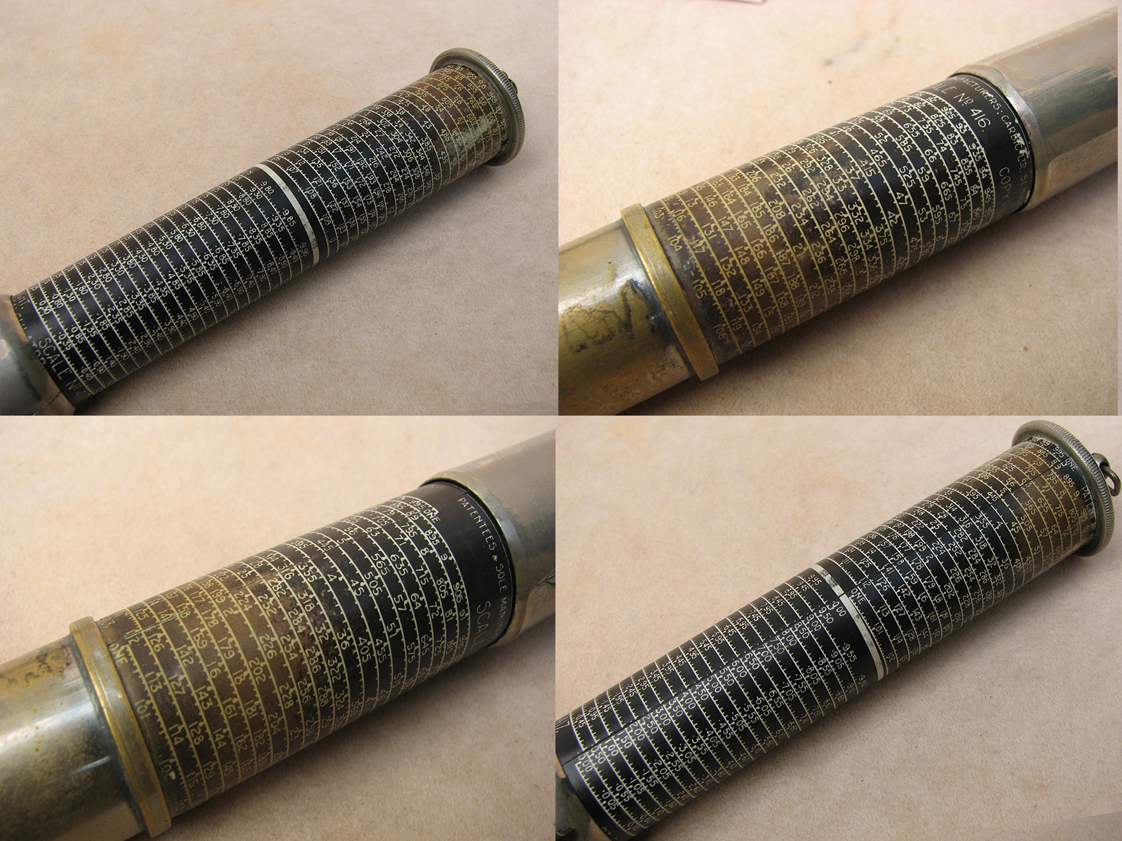 Rare 1920's Otis King Model L Type A calculator with 416/417 scales in presentation case